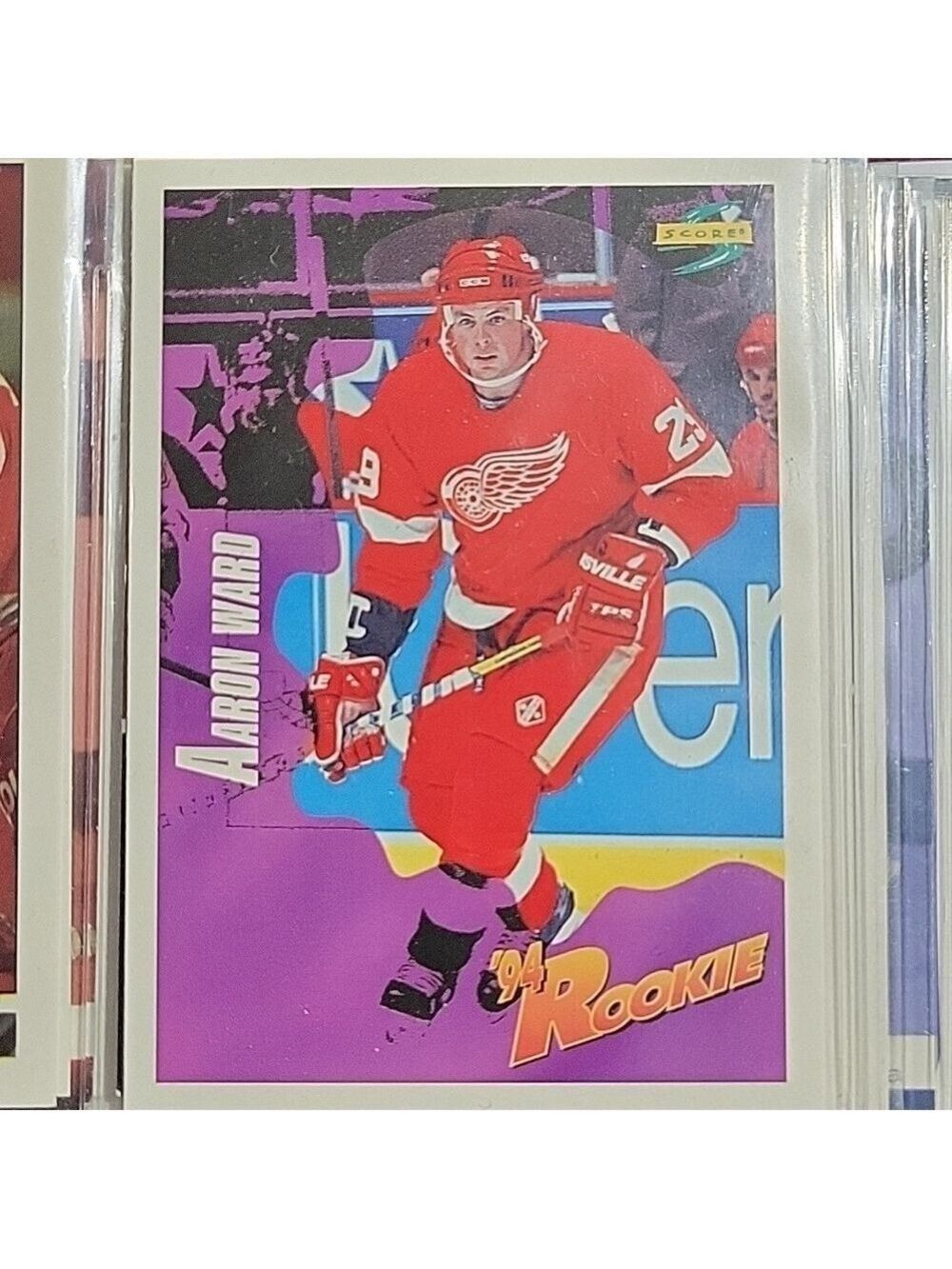 Aaron Ward Rookie Hockey Card Detroit Red Wings